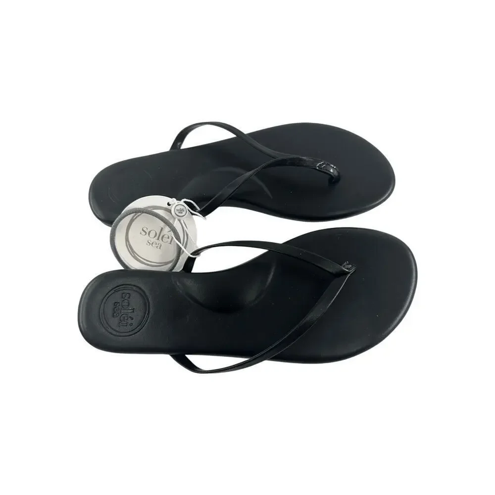 Solei Sea Women's Black Out Indie Flip Flop Sandals Size 11